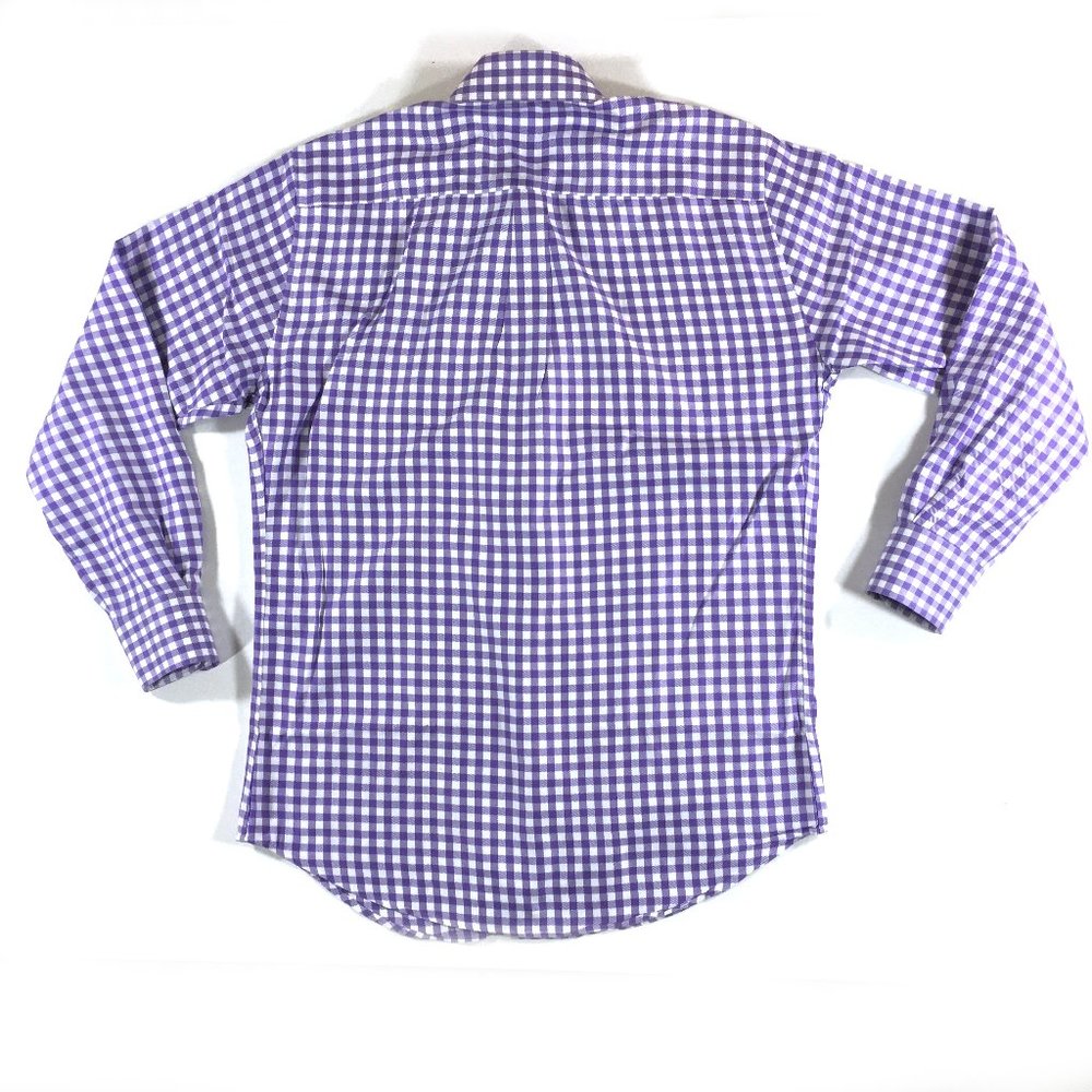 Peter Millar Button Front Shirt Mens Size M Medium Purple White Long Sleeve - Picture 2 of 7